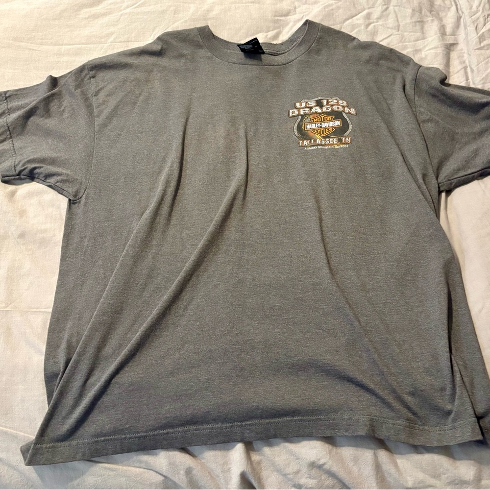 Men's Gray Harley Davidson Short Sleeve Tee